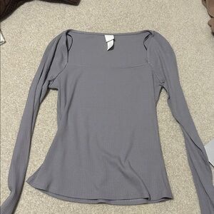 H&M Gray Long Sleeve Top